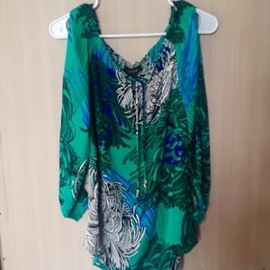 Printed transparent blouse, White House brand, sma